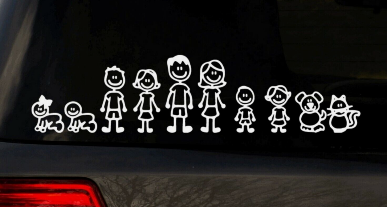 Maak je eigen Stick Figure Family vinyl sticker - Afbeelding 2