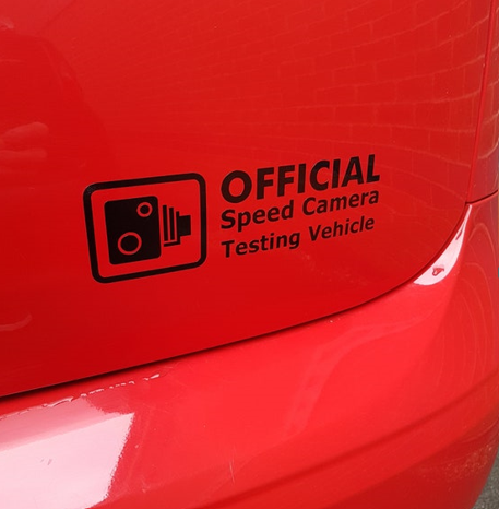 Official speed camera testing vehicle Sticker