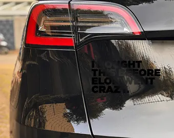 I bought this before Elon went crazy auto Sticker Tesla - Afbeelding 3