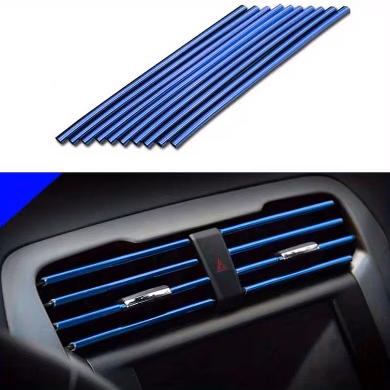 20cm Auto Airconditioning Decoratiestrip | U-vormige Chroom PVC - Afbeelding 8