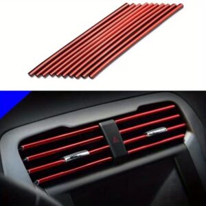 20cm Auto Airconditioning Decoratiestrip | U-vormige Chroom PVC